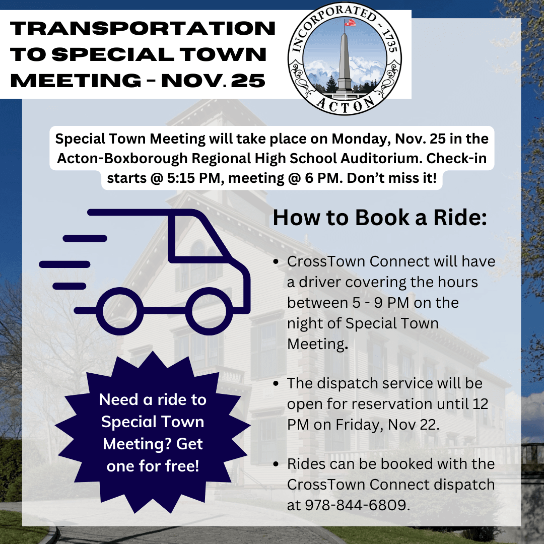 Acton Transportation Special Town Meeting