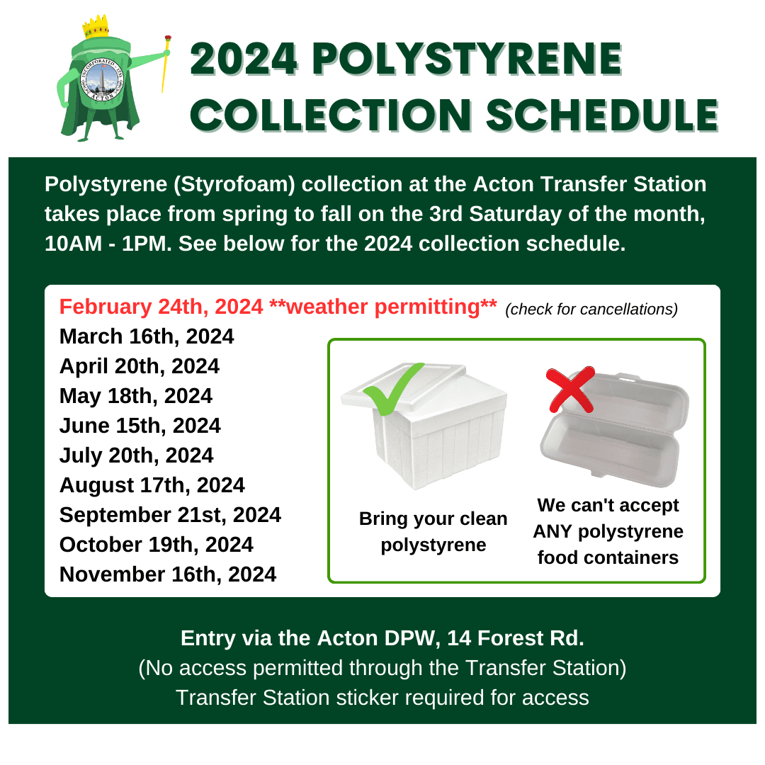 Polystyrene Collection Schedule 2024 Social Graphic