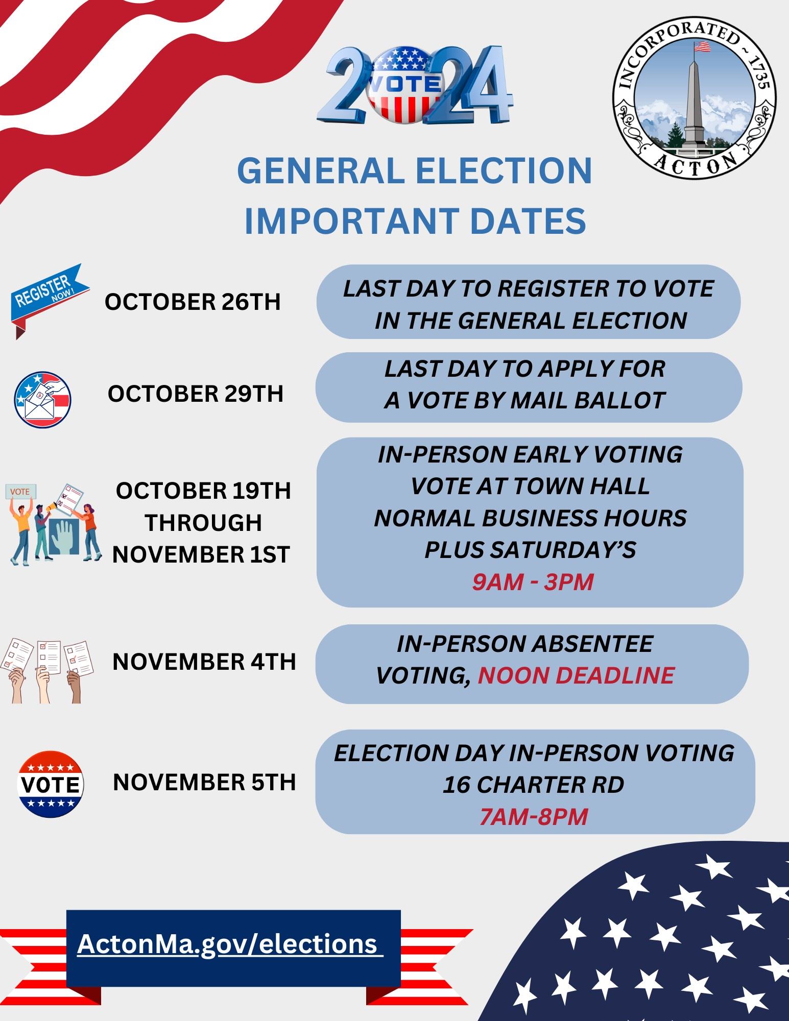 2024 GENERAL ELECTION IMPORTANT DATES