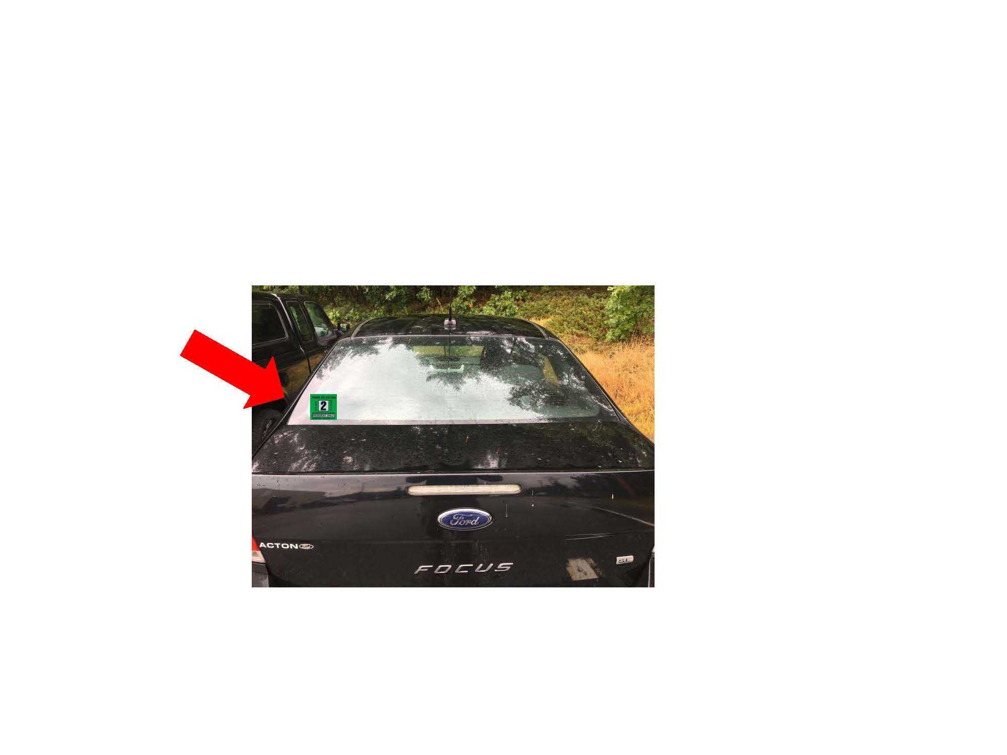 where to place sticker, windshield placement